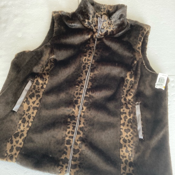 Charter Club women’s faux fur vest Sz 3X - Picture 8 of 12